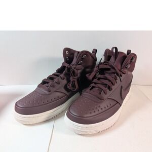 Nike Court Vision Mid Winter Mens Shoes Burgundy Size 8 DR7882 600